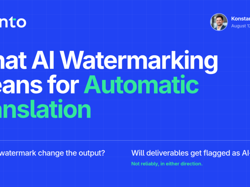 What AI Watermarking Means for Automatic Translation