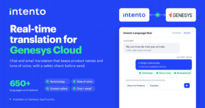 Intento Language Hub for Genesys Cloud: real-time chat and email translation